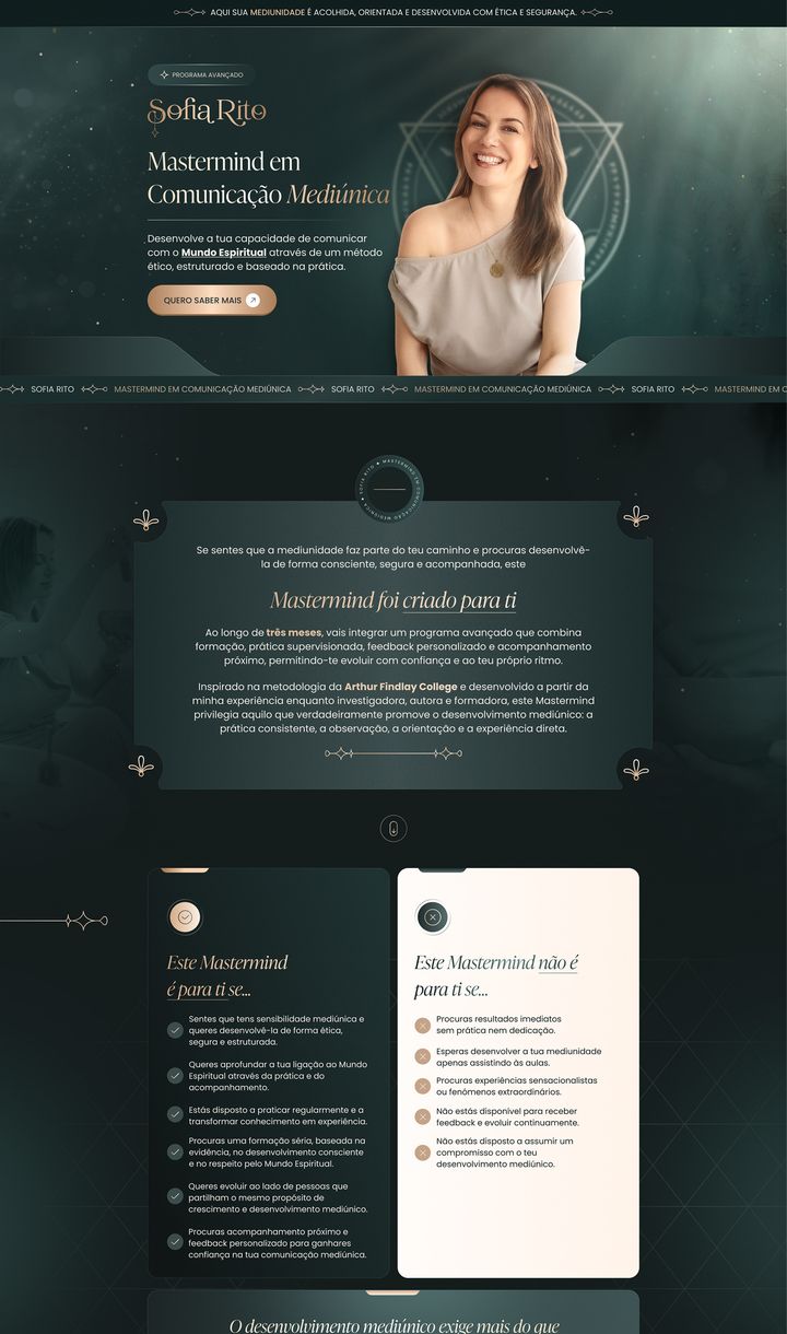 Landing page MasterMind Sofia Rito