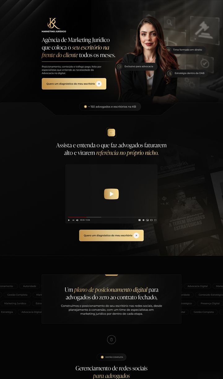 Landing page Marketing Jurídico
