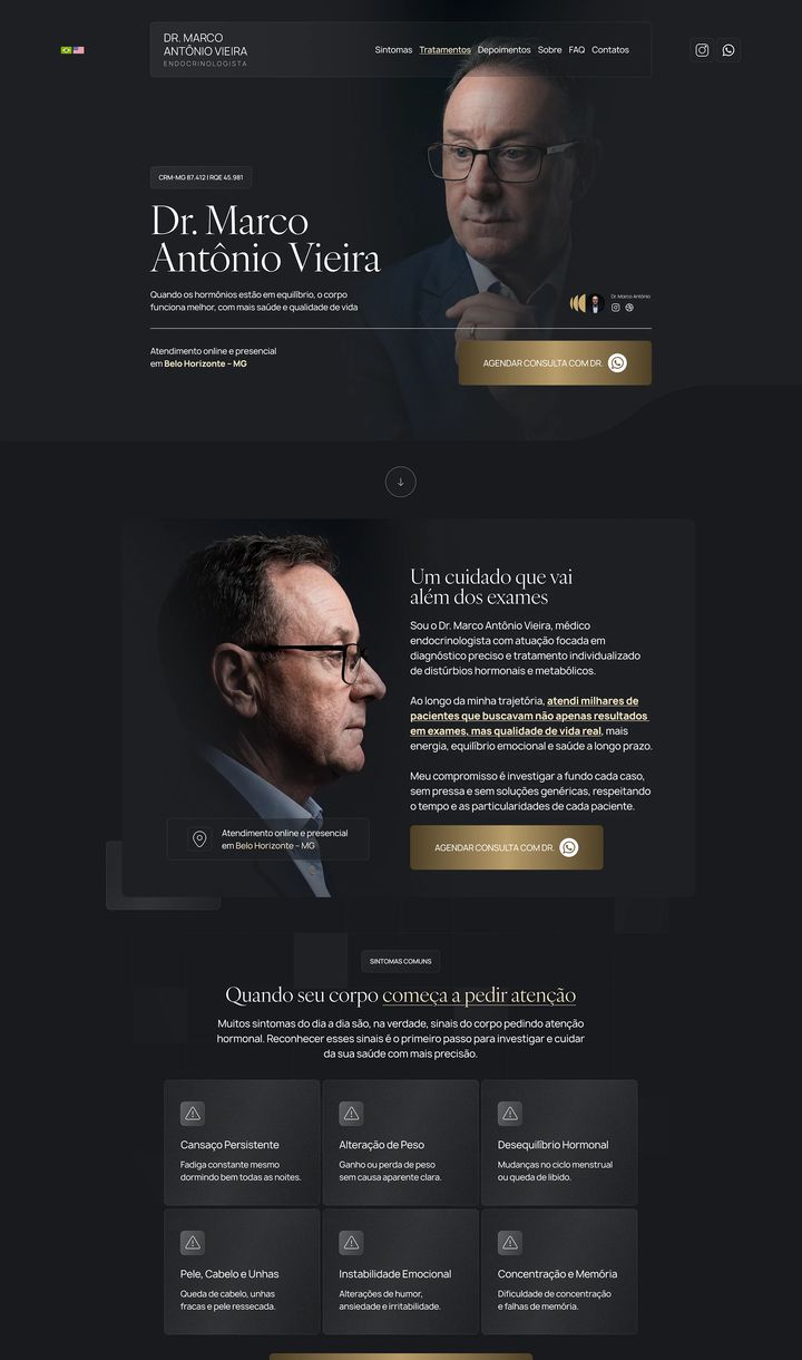 Landing page Endocrinologista
