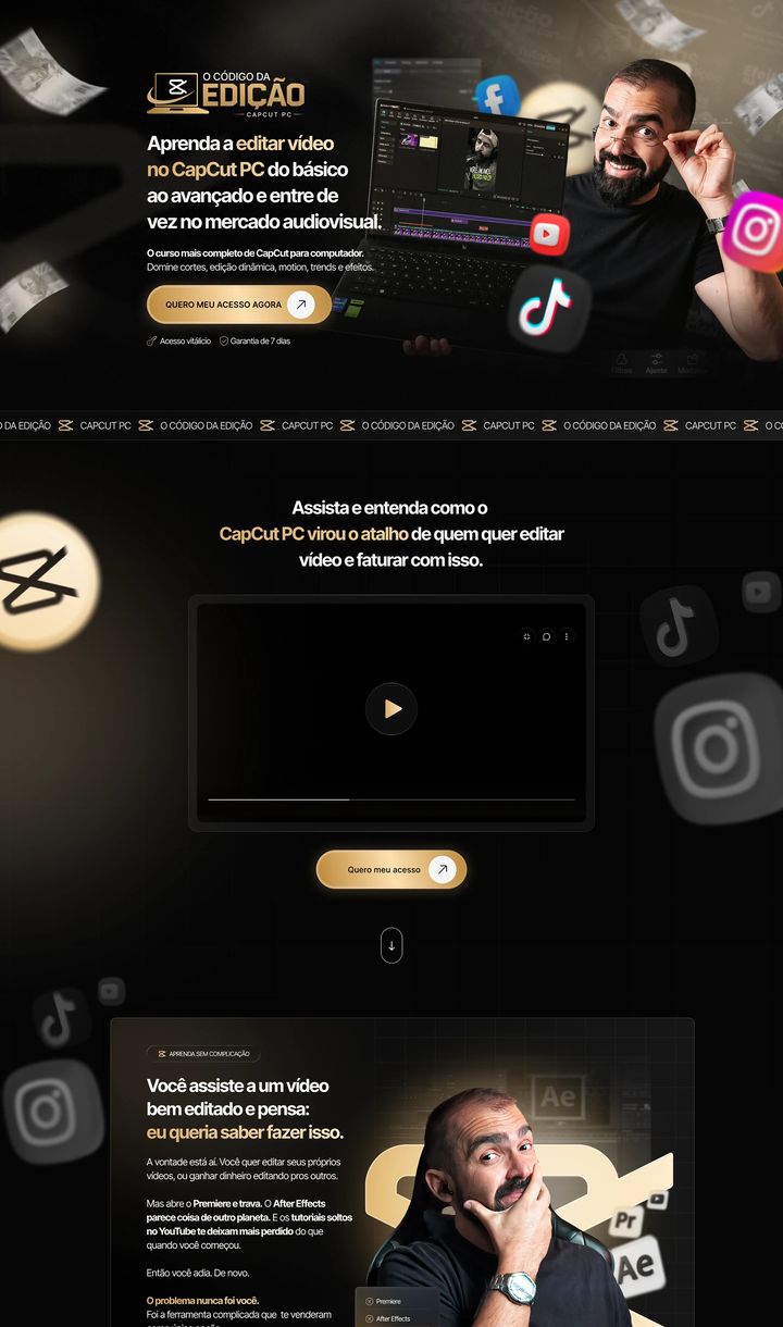 Landing page O Código da Edição