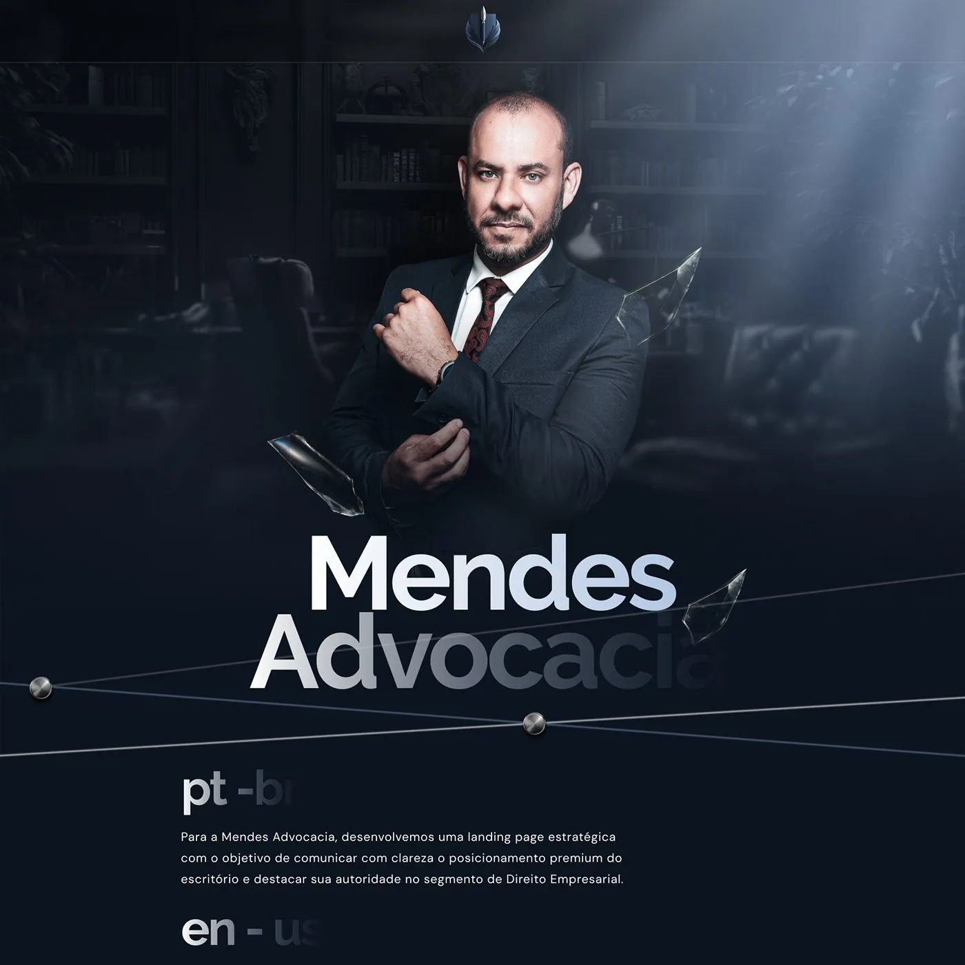 Mendes Advocacia, Landing page para advocacia, página completa