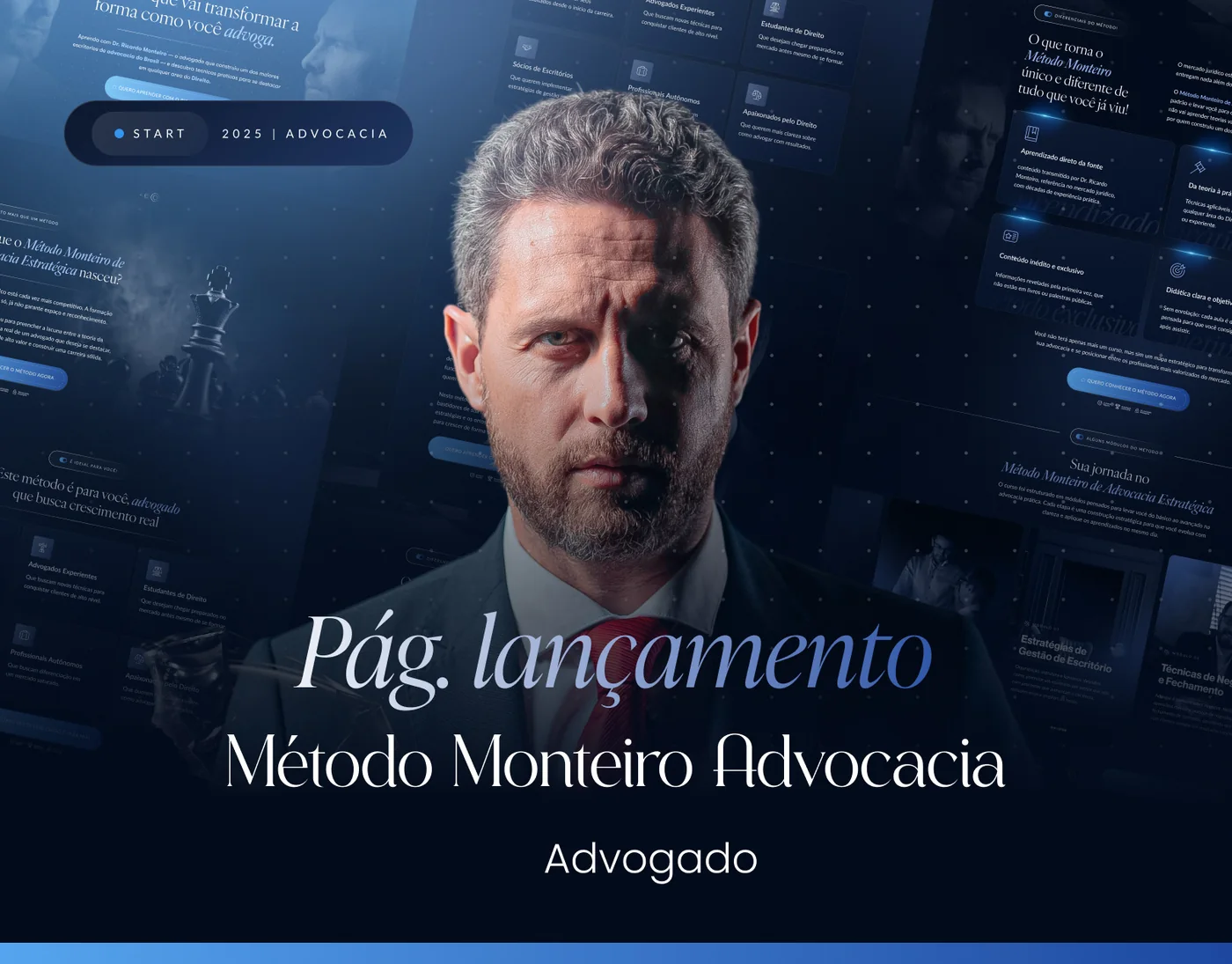 Método Monteiro · Página de lançamento para lançamento para advogados
