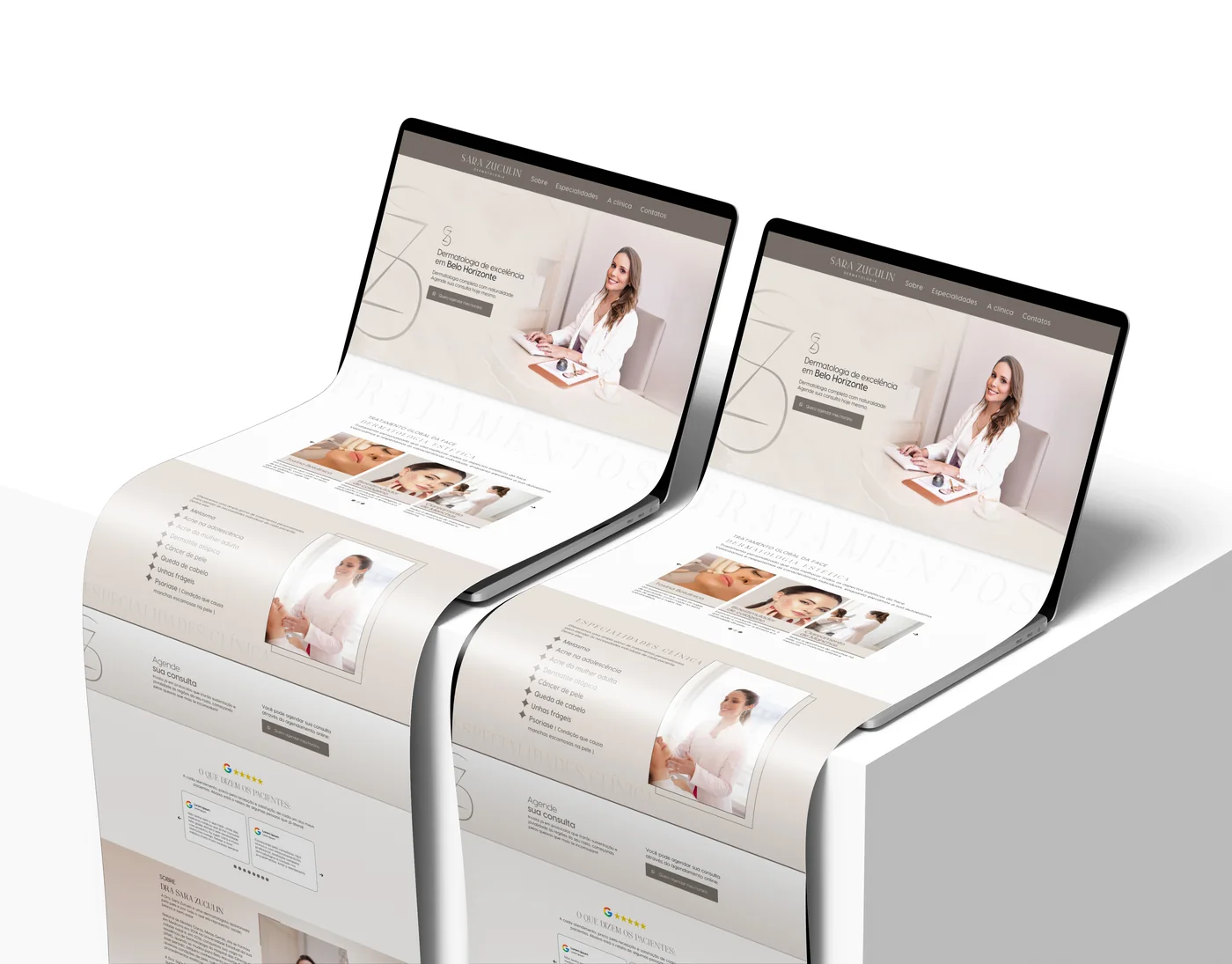 Sara Zuculin · Landing page para dermatologia