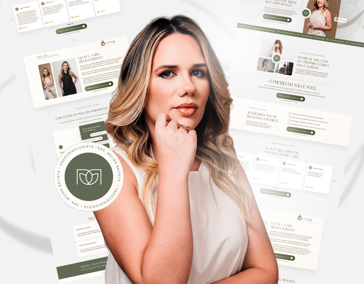 Médica endocrinologista (identidade terra) · Landing page para endocrinologia