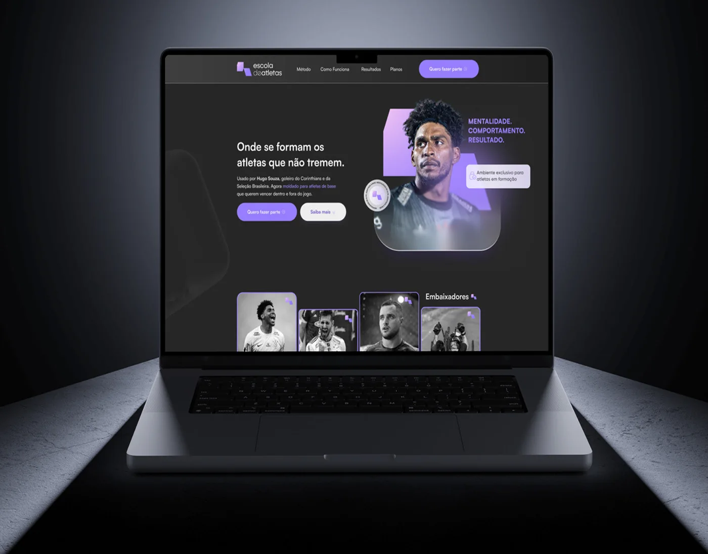 Escola de Atletas · Landing page para escola de esportes