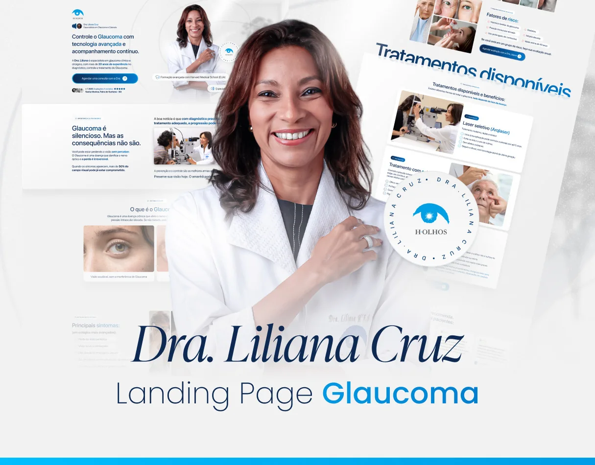 Especialista em glaucoma · Landing page para oftalmologia