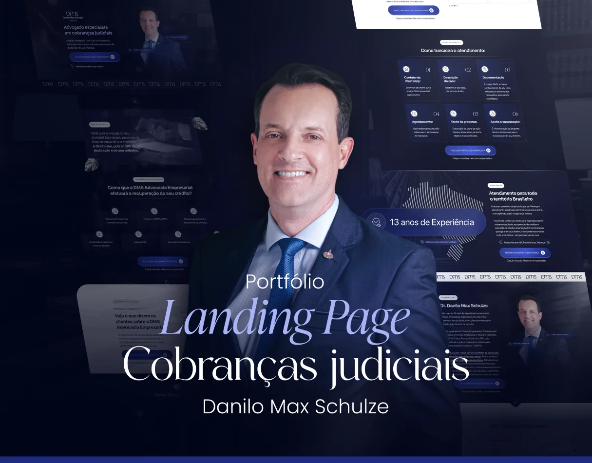 Danilo Max Schulze · Landing page para cobranças judiciais