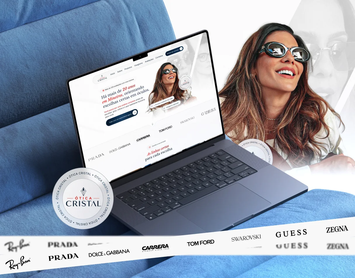 Ótica Cristal · Página de vendas para ótica