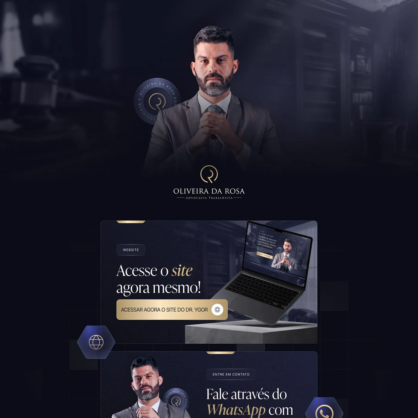Oliveira da Rosa, Link da bio para advocacia trabalhista, página completa